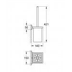 Туалетный ёршик GROHE Allure Brilliant настенный, в комплекте, хром 