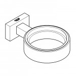 Держатель для стакана или мыльницы GROHE Essentials Cube, темный графит матовый 