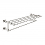 Полка для полотенец с дополнительной горизонтальной штангой GROHE Essentials Cube, 600 мм, cуперсталь 