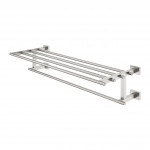 Полка для полотенец с дополнительной горизонтальной штангой GROHE Essentials Cube, 600 мм, cуперсталь 