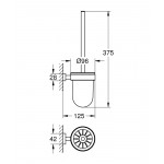 Tуалетный "ершик" в комплекте, GROHE Essentials Cube, хром