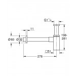 Сифон для раковины 1 1/4″, GROHE, хром