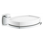 Мыльница керамическая GROHE Grandera с держателем, хром 