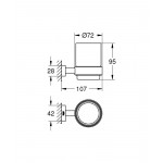 Стакан с держателем, GROHE Essentials Cube, хром