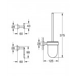 Набор аксессуаров 3 в 1, GROHE Essentials Cube, хром