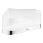 Полочка для душа GROHE Selection, угловая, с держателем, хром/прозрачный белый 