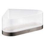 Полочка для душа GROHE Selection, угловая с держателем, темный графит глянец 