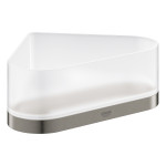 Полочка для душа GROHE Selection, угловая с держателем, темный графит матовый 