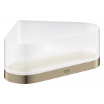 Полочка для душа GROHE Selection, угловая с держателем, никель матовый 