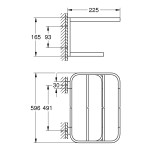 Полочка для полотенец GROHE Selection, суперсталь 