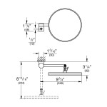 Косметическое зеркало GROHE Selection, никель матовый 