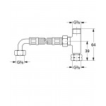 Набор подключения GROHE для универсального термостата Grohtherm Micro 3/8″, хром 