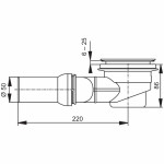 Сливной гарнитур для душевого поддона GROHE, горизонтальный 