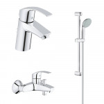 Комплект смесителей для ванной комнаты GROHE Eurosmart с душевым гарнитуром, хром