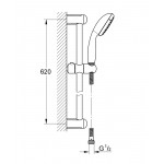 Комплект смесителей для ванной комнаты GROHE Eurosmart с душевым гарнитуром, хром