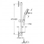 Набор для душа GROHE Tempesta Cube 110, 2 режима струи, с полочкой, хром