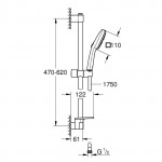 Набор для душа GROHE Tempesta Cube 110, 3 режима струи, с полочкой, хром