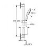 Набор для душа GROHE Tempesta Cube 110, 3 режима струи, с полочкой, хром