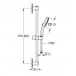 Набор для душа GROHE Tempesta Cube 110, 2 режима струи, хром