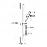 Набор для душа GROHE Tempesta Cube 110, 3 режима струи, 8.4 л/м, хром
