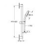 Набор для душа GROHE Tempesta Cube 110, 3 режима струи, 8.4 л/м, хром