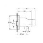 Подключение для душевого шланга GROHE Tempesta, хром