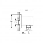 Подключение для душевого шланга GROHE Tempesta, хром