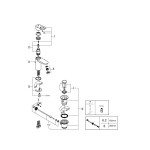 Смеситель для раковины GROHE BauLoop с донным клапаном, хром