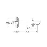 Душевая система GROHE BauEdge со смесителем для ванны, хром