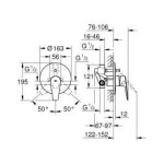 Душевая система GROHE BauEdge со смесителем для ванны, хром