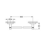 Держатель для полотенец GROHE Essentials, матовый черный