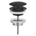 Донный клапан для раковины GROHE Push-Open, матовый черный