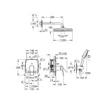Душевая система GROHE Cubeo со смесителем для душа, черный матовый