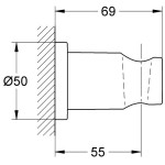 Держатель для ручного душа GROHE Rainshower, фантомный черный