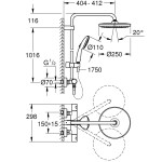 Душевая система GROHE Tempesta System 250 с термостатом для душа, черный (266702431)