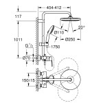 Душевая система GROHE Tempesta System 250 со смесителем для душа, хром (26673001)