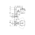 Душевая система GROHE Tempesta System 250 Cube с термостатом для ванны, хром