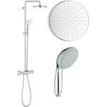 Душевая система GROHE Bau System 210 с термостатом для душа, хром