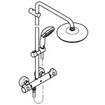 Душевая система GROHE Bau System 210 с термостатом для душа, хром