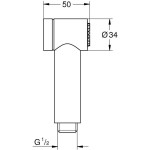 Гигиенический душ GROHE Rainshower Aqua, 1 режим струи, хром