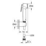 Душевой набор GROHE Tempesta-F, теплый закат глянец