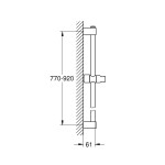 Душевая штанга GROHE Tempesta, 900 мм, хром