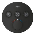 Внешняя часть термостата для душа GROHE Grohtherm SmartControl на 3 потребителя, фантомный черный