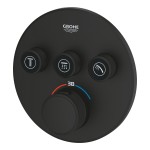 Внешняя часть термостата для душа GROHE Grohtherm SmartControl на 3 потребителя, фантомный черный