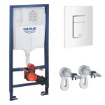 Комплект инсталляции для унитаза GROHE Rapid SL 3 в 1 с панелью смыва Skate Cosmopolitan, альпин-белый