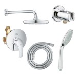 Душевая система GROHE Eurosmart со смесителем для душа, хром (129187)