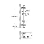 Душевая штанга GROHE Movario, велюровый хром