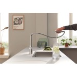 Смеситель для кухни GROHE Blue Pure Minta c вытяжным изливом и фильтрацией, суперсталь (30590DC0)