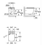 Унитаз подвесной GROHE Clova Ceramic Square, альпин-белый (39908000)