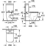 Унитаз-компакт с бачком и сиденьем микролифт GROHE Clova, альпин-белый (39909000)
